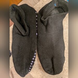 Pair Of Black Pilates Socks, Well Worn & Dirty